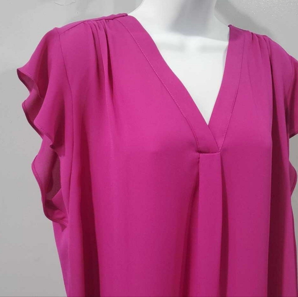 FLUTTER SLEEVE BLOUSE - Picture 4 of 9